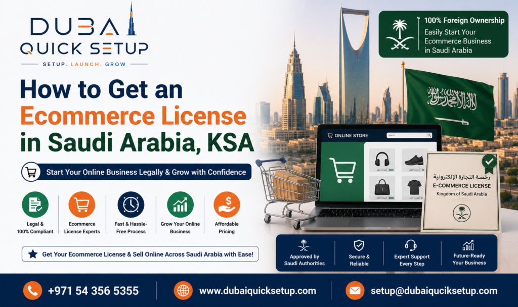 Ecommerce License in Saudi Arabia, KSA