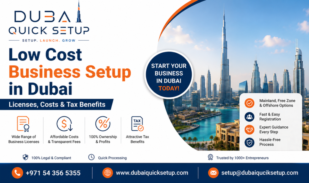 Low Cost Business Setup in Dubai