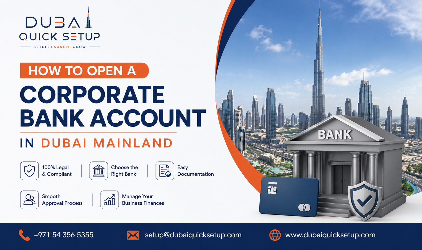 How to Open a Corporate Bank Account in Dubai Mainland with Dubai Quick Setup