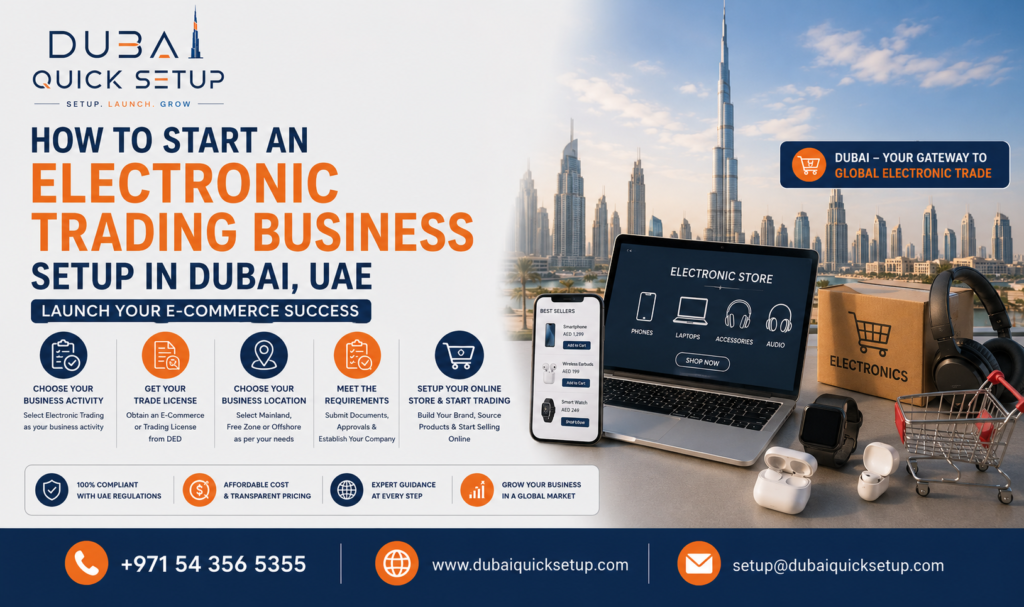 Electronic Trading Business Setup in Dubai