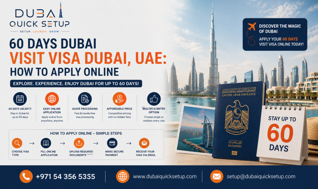 60 Days Dubai Visit Visa Online – UAE Visa Application Guide