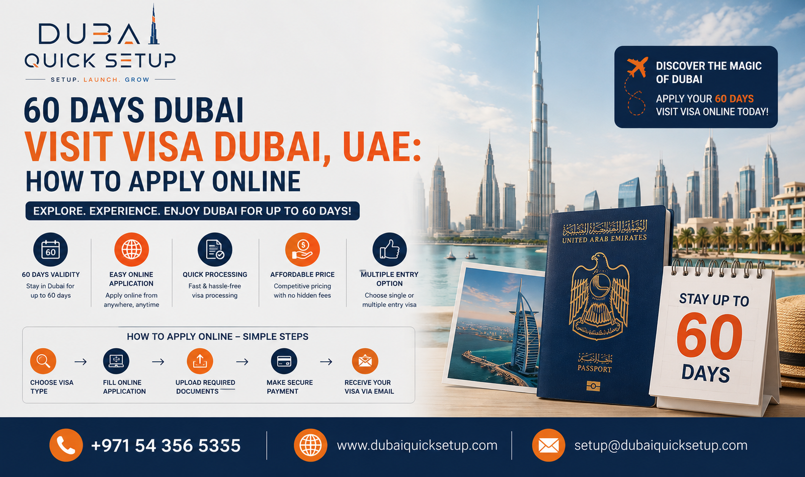 60 Days Dubai Visit Visa Online – UAE Visa Application Guide